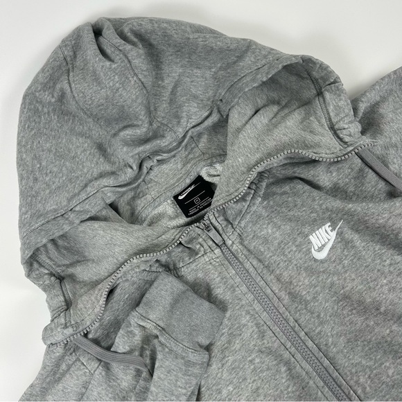 Nike Tops - Nike WMNS SZ 1X Heather Gray Full Zip Up Jacket Mock Neck Athletic Embroidered